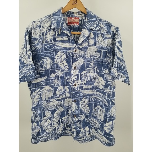 RJC Hawaiian Shirt Mens Short Sleeve‎ Button Up Floral XL - Picture 3 of 6